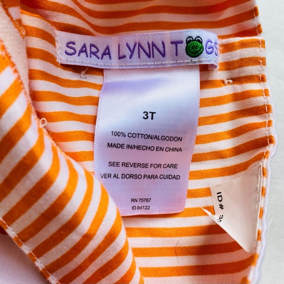 Sara Lynn Togs University of Tennessee Vols Orange Polka Dot Dress 3T - Picture 4 of 8